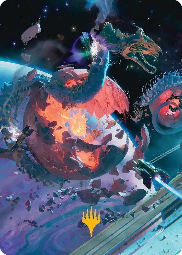 Scavenger Grounds Art Card (47/54) (Gold-Stamped Planeswalker Symbol) [Edge of Eternities Art Series] | Pegasus Games WI