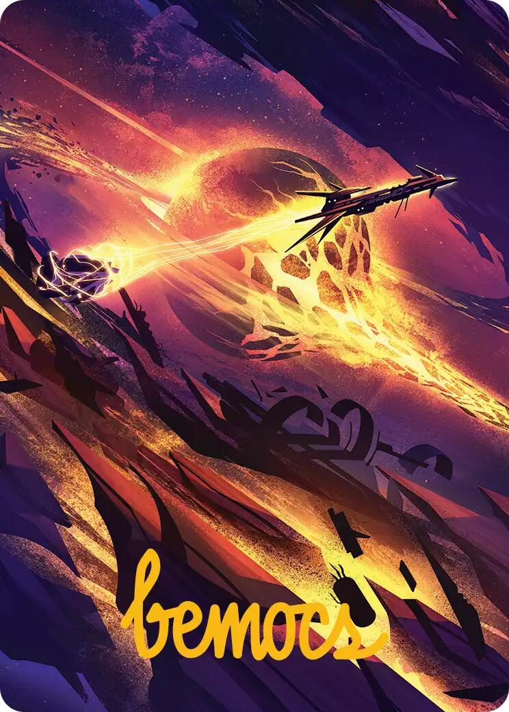 Scavenger Grounds Art Card (53/54) (Gold-Stamped Signature) [Edge of Eternities Art Series] | Pegasus Games WI