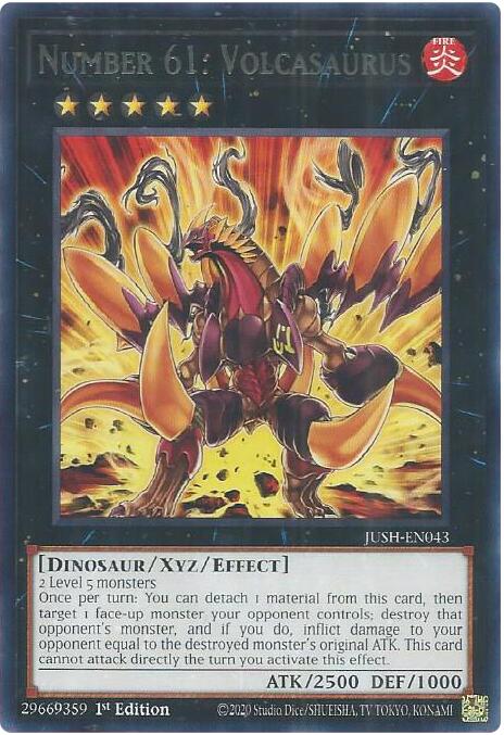 Number 61: Volcasaurus [JUSH-EN043] Rare | Pegasus Games WI