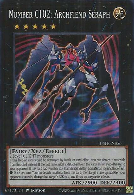 Number C102: Archfiend Seraph [JUSH-EN056] Super Rare | Pegasus Games WI