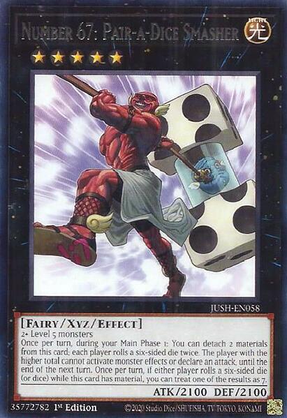 Number 67: Pair-a-Dice Smasher [JUSH-EN058] Rare | Pegasus Games WI