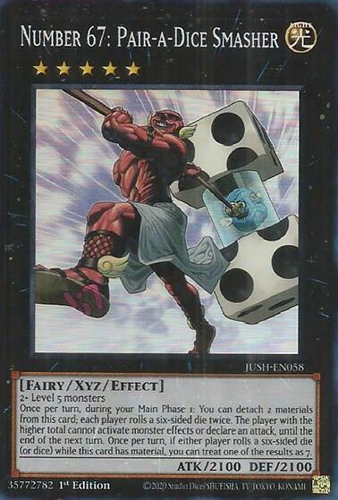 Number 67: Pair-a-Dice Smasher (Super Rare) [JUSH-EN058] Super Rare | Pegasus Games WI
