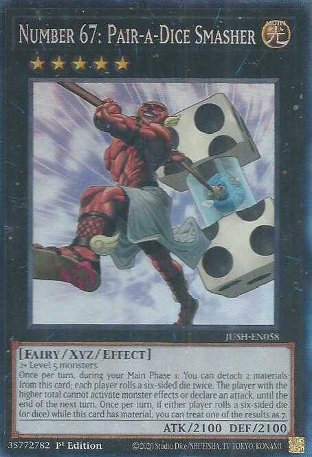 Number 67: Pair-a-Dice Smasher (CR) [JUSH-EN058] Collector's Rare | Pegasus Games WI