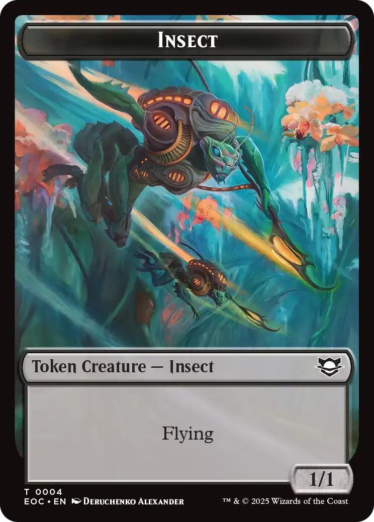 Insect // Elemental (0008) Double-Sided Token [Edge of Eternities Commander Tokens] | Pegasus Games WI
