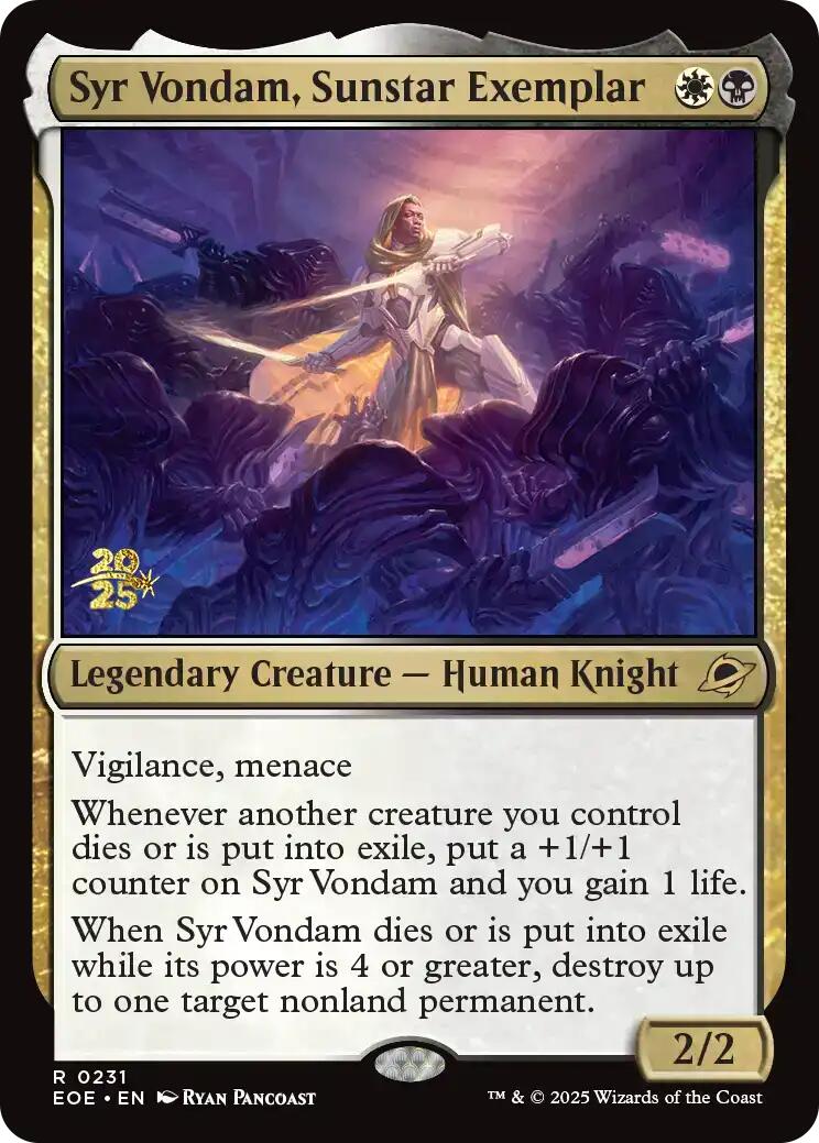 Syr Vondam, Sunstar Exemplar [Edge of Eternities Prerelease Promos] | Pegasus Games WI