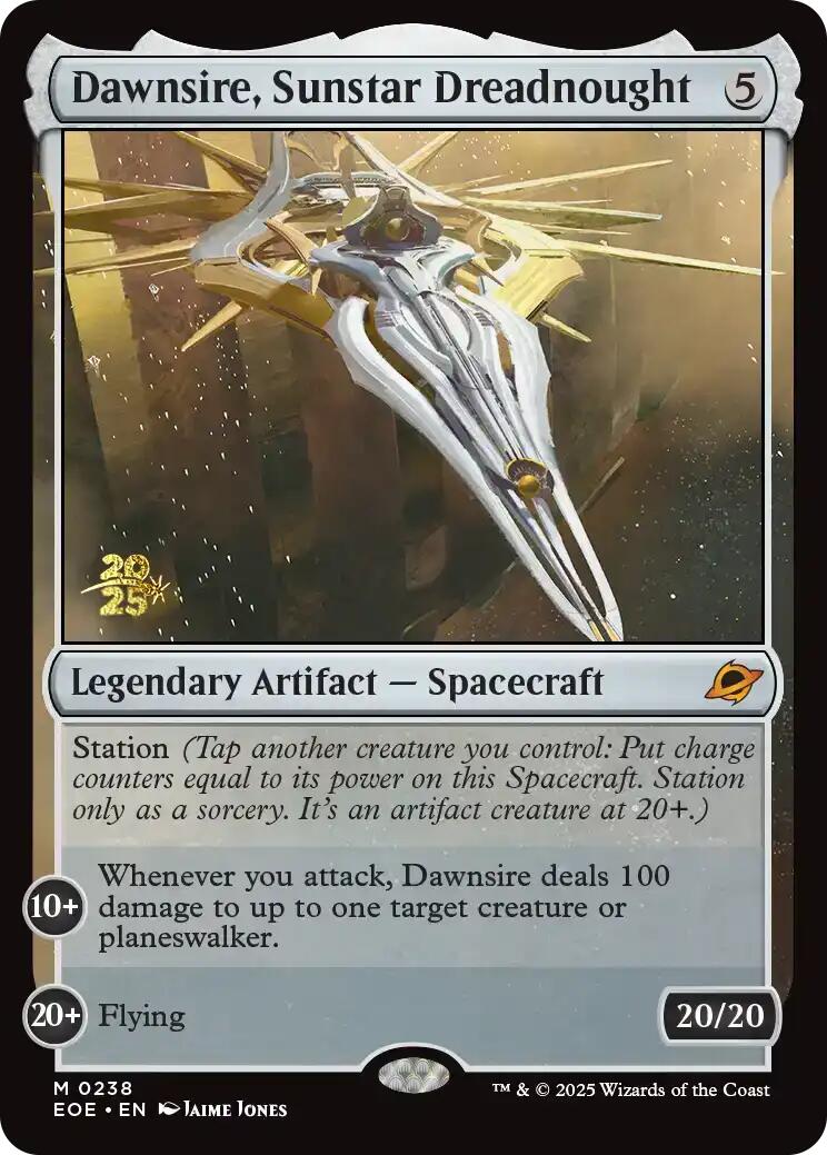 Dawnsire, Sunstar Dreadnought [Edge of Eternities Prerelease Promos] | Pegasus Games WI