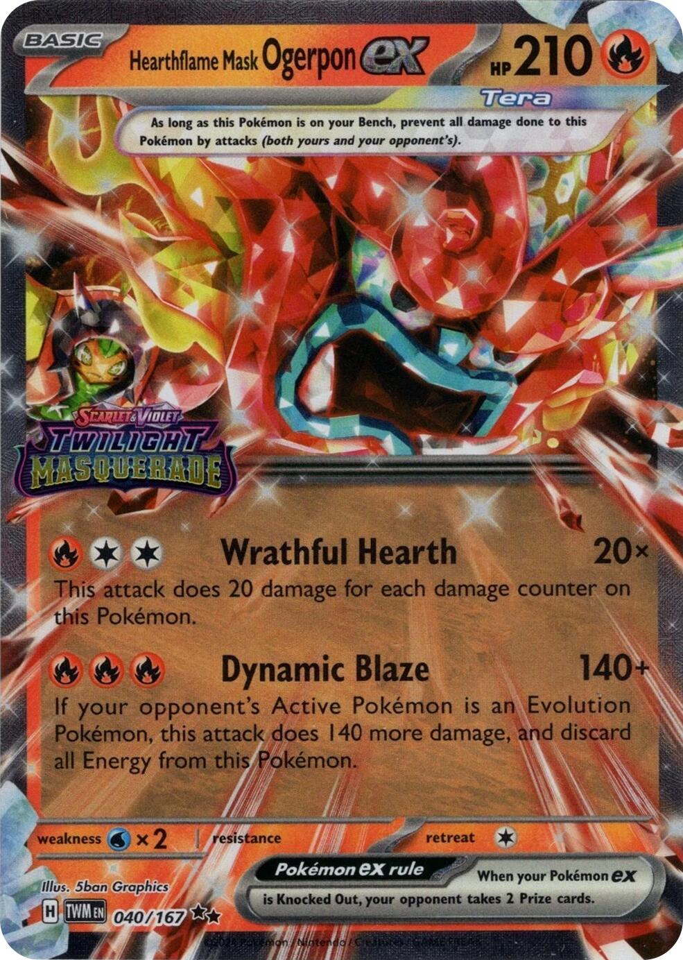 Hearthflame Mask Ogerpon ex (040/167) (Stamped) [Miscellaneous Cards] | Pegasus Games WI