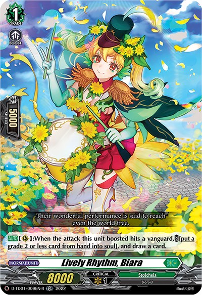 Lively Rhythm, Biara (D-TD01/009EN-R) [D-TD01: Urara Haneyama -Bandmaster of Blossoming Bonds-] | Pegasus Games WI