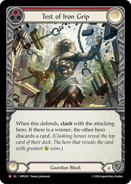 Test of Iron Grip [MPG025] (Mastery Pack Guardian)  Rainbow Foil | Pegasus Games WI