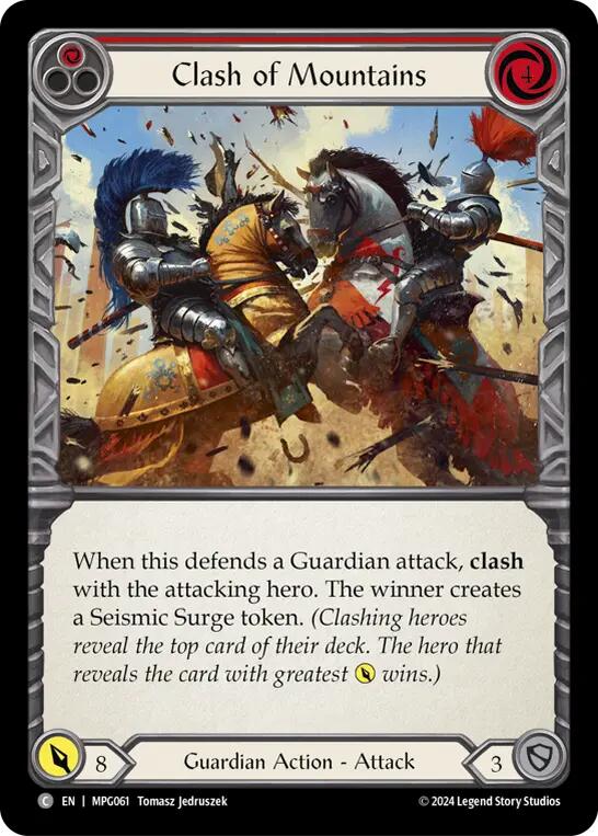 Clash of Mountains (Red) [MPG061] (Mastery Pack Guardian)  Rainbow Foil | Pegasus Games WI