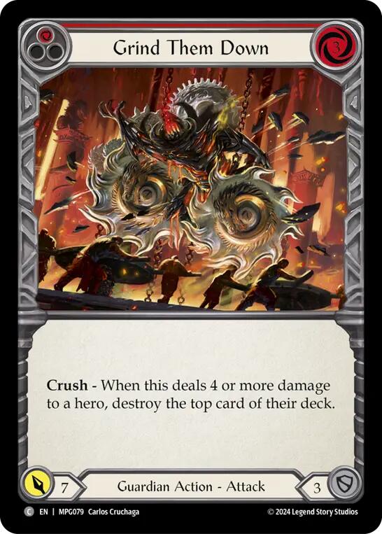 Grind Them Down (Red) [MPG079] (Mastery Pack Guardian) | Pegasus Games WI
