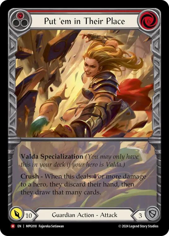Put 'Em In Their Place (Extended Art) [MPG018] (Mastery Pack Guardian)  Rainbow Foil | Pegasus Games WI