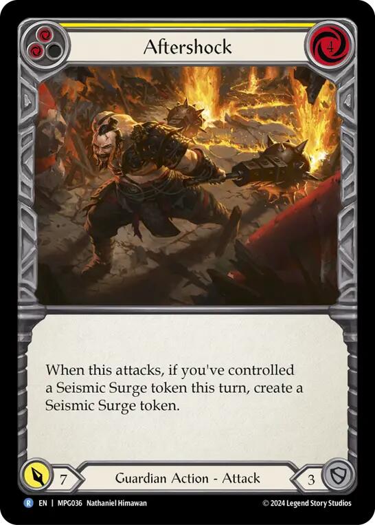 Aftershock (Yellow) [MPG036] (Mastery Pack Guardian)  Rainbow Foil | Pegasus Games WI