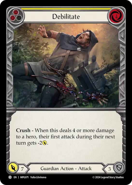 Debilitate (Yellow) [MPG071] (Mastery Pack Guardian) | Pegasus Games WI