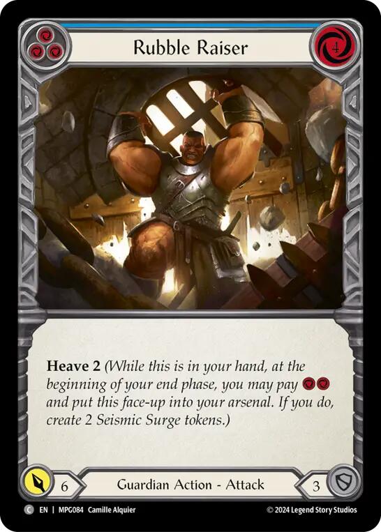 Rubble Raiser (Blue) [MPG084] (Mastery Pack Guardian)  Rainbow Foil | Pegasus Games WI