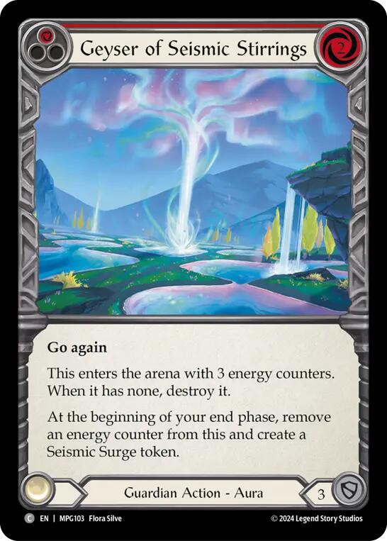 Geyser of Seismic Stirrings (Red) [MPG103] (Mastery Pack Guardian)  Rainbow Foil | Pegasus Games WI