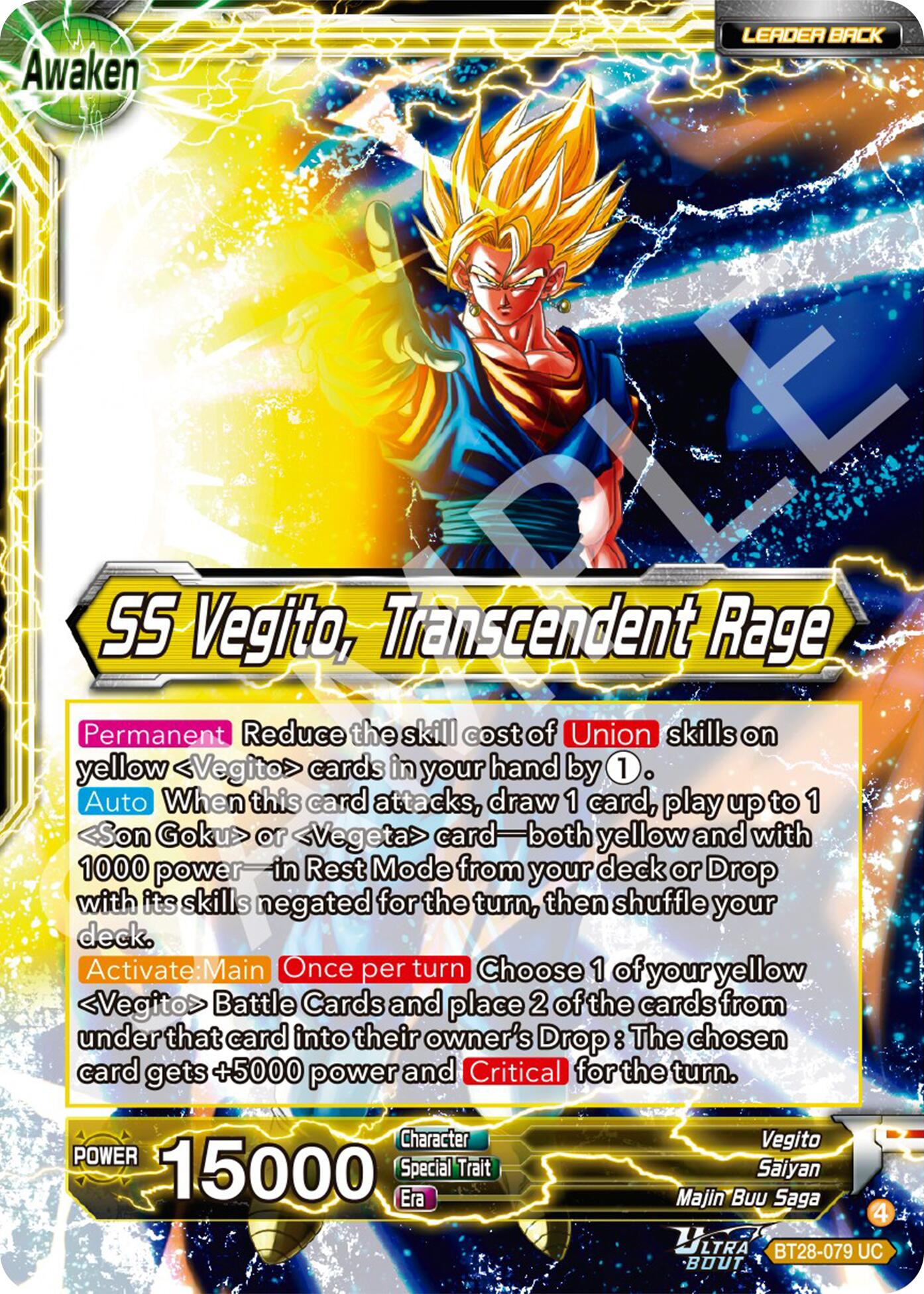 Vegito // SS Vegito, Transcendent Rage (BT28-079) [Prismatic Clash] | Pegasus Games WI