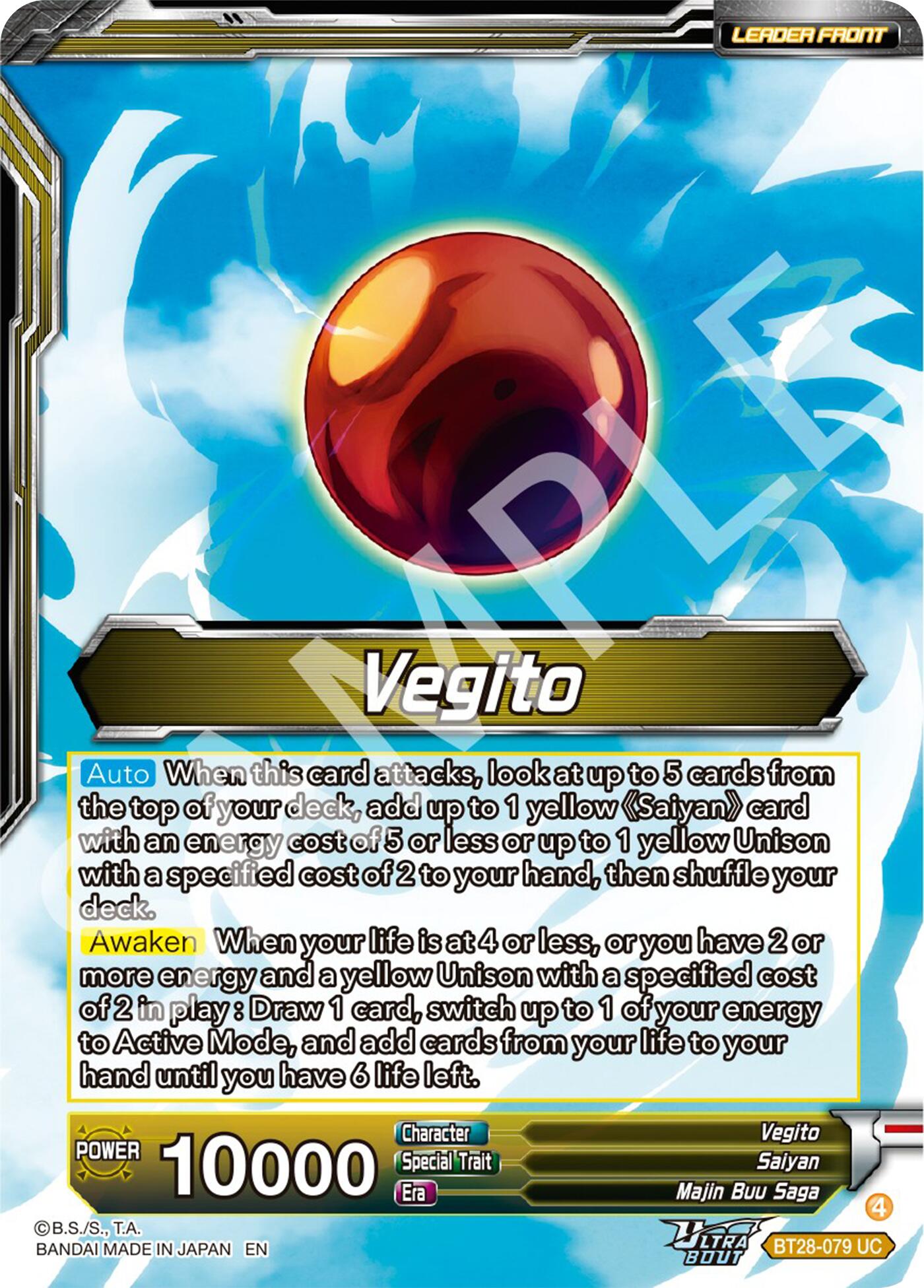 Vegito // SS Vegito, Transcendent Rage (BT28-079) [Prismatic Clash] | Pegasus Games WI