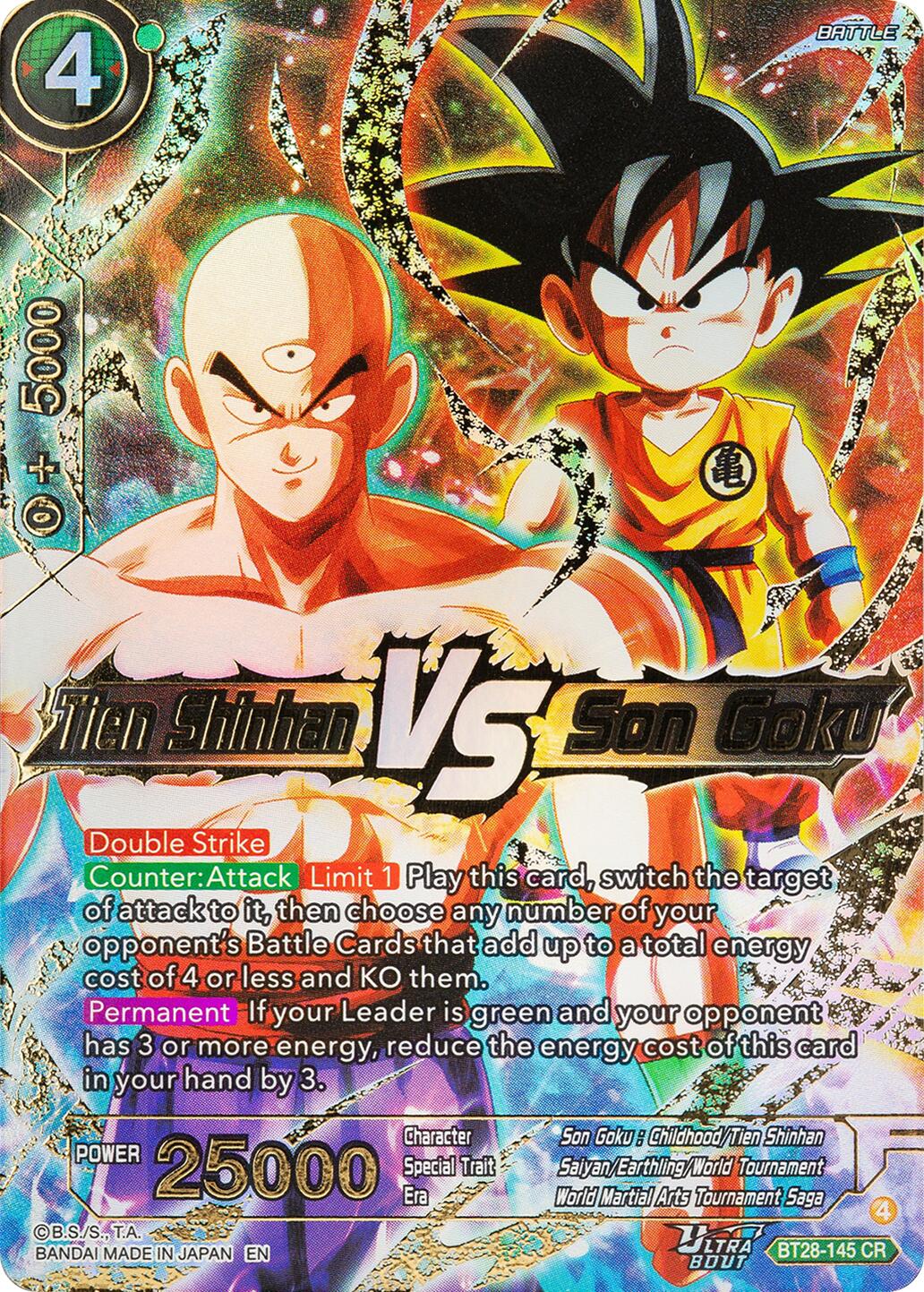 Tien Shinhan VS Son Goku (BT28-145) [Prismatic Clash] | Pegasus Games WI