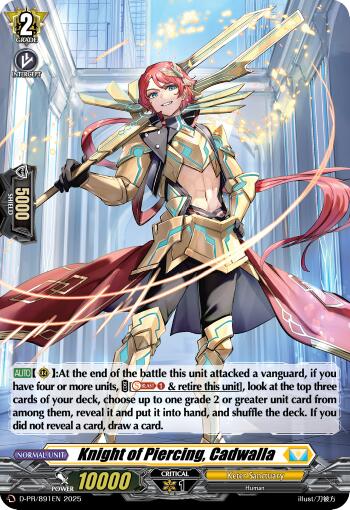 Knight of Piercing, Cadwalla (Foil) (D-PR/891EN) [D Promo Cards] | Pegasus Games WI