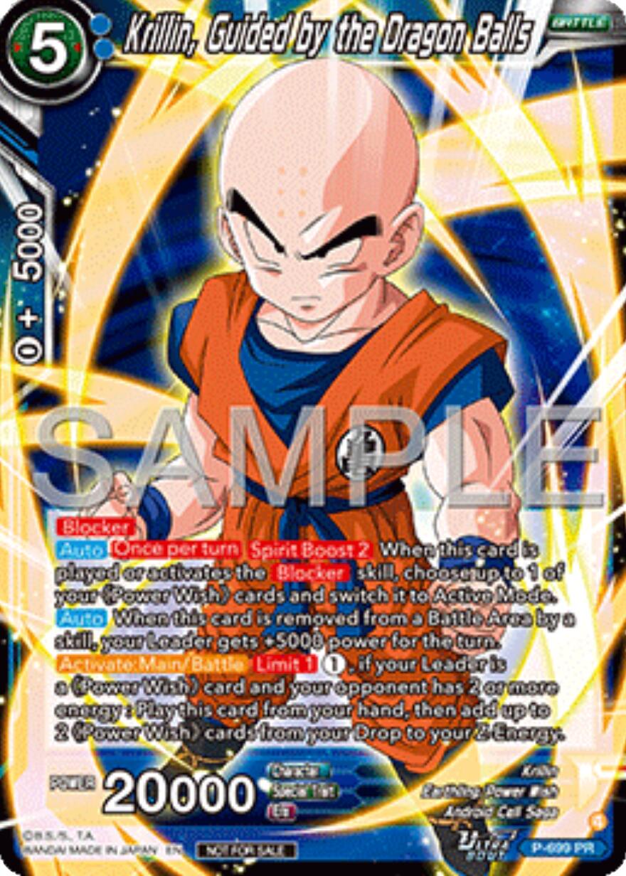 Krillin, Guided by the Dragon Balls (Ultra-Bout Series Tournament Pack Vol.13) (P-699) [Tournament Promotion Cards] | Pegasus Games WI