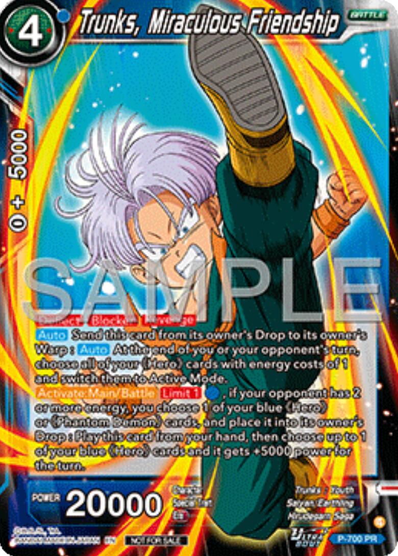 Trunks, Miraculous Friendship (Ultra-Bout Series Tournament Pack Vol.13) (P-700) [Tournament Promotion Cards] | Pegasus Games WI