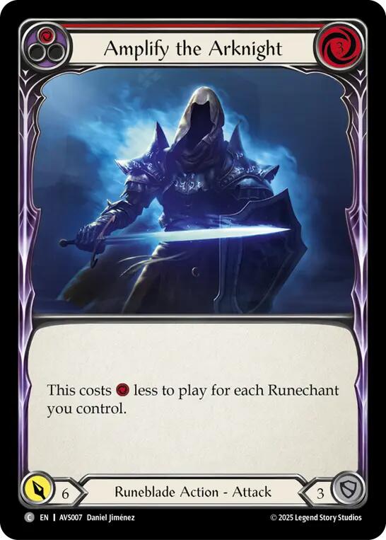 Amplify the Arknight (Red) [AVS007] (Armory Deck: Legends Viserai) | Pegasus Games WI