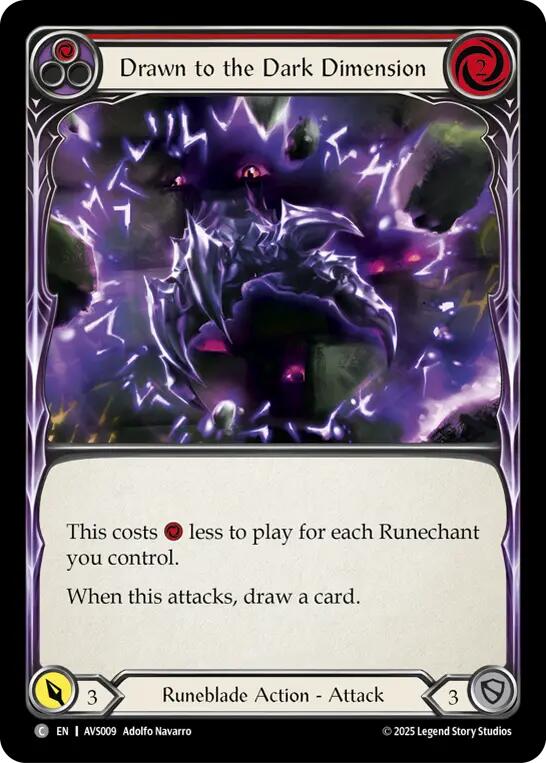 Drawn to the Dark Dimension (Red) [AVS009] (Armory Deck: Legends Viserai) | Pegasus Games WI
