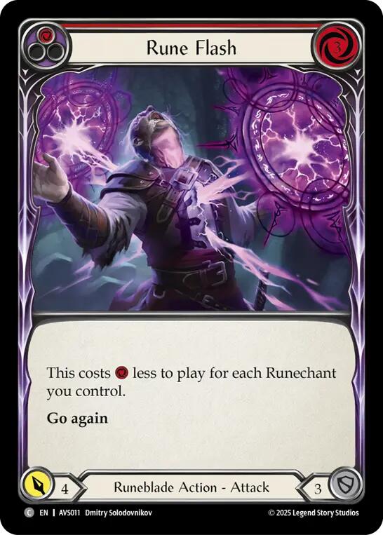 Rune Flash (Red) [AVS011] (Armory Deck: Legends Viserai) | Pegasus Games WI