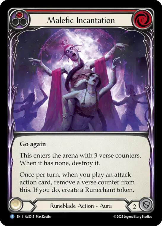Malefic Incantation (Red) [AVS015] (Armory Deck: Legends Viserai) | Pegasus Games WI