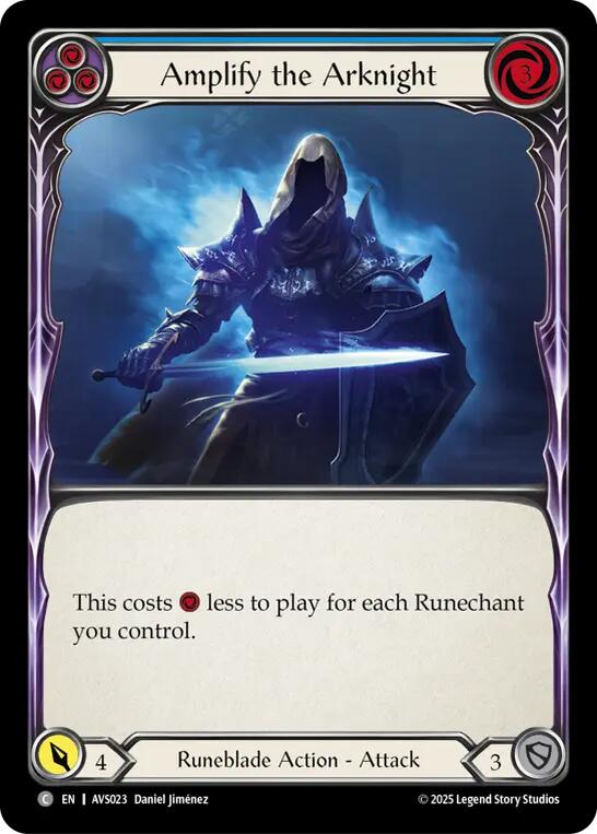Amplify the Arknight (Blue) [AVS023] (Armory Deck: Legends Viserai) | Pegasus Games WI