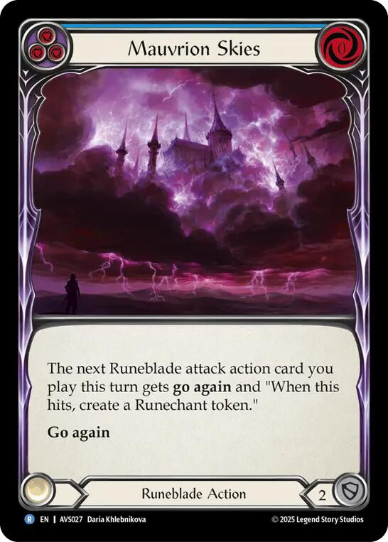 Mauvrion Skies (Blue) [AVS027] (Armory Deck: Legends Viserai) | Pegasus Games WI