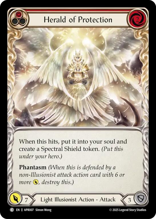 Herald of Protection (Red) [APR007] (Armory Deck: Legends Prism) | Pegasus Games WI