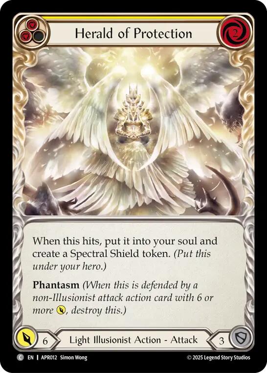 Herald of Protection (Yellow) [APR012] (Armory Deck: Legends Prism) | Pegasus Games WI