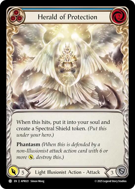 Herald of Protection (Blue) [APR021] (Armory Deck: Legends Prism) | Pegasus Games WI