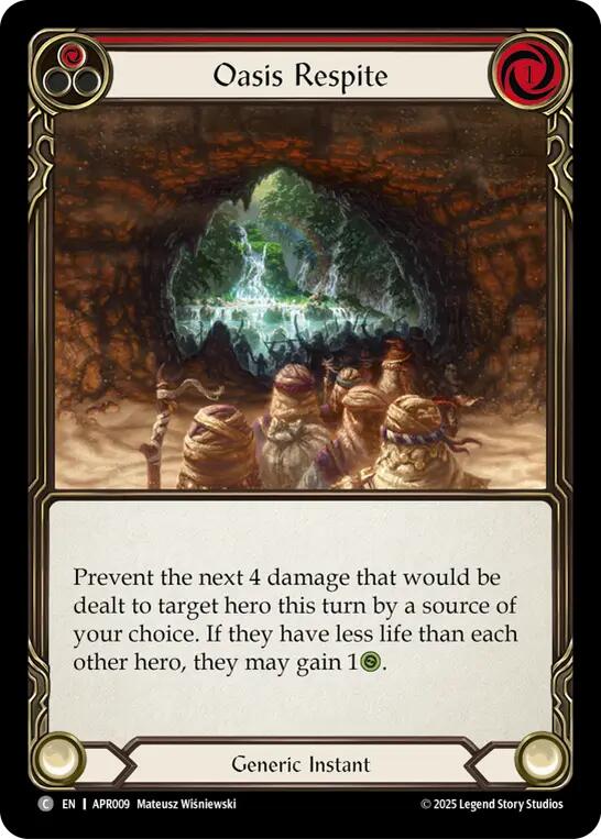 Oasis Respite (Red) [APR009] (Armory Deck: Legends Prism) | Pegasus Games WI