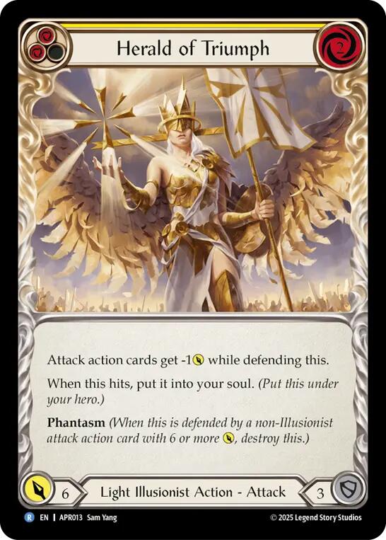 Herald of Triumph (Yellow) [APR013] (Armory Deck: Legends Prism) | Pegasus Games WI