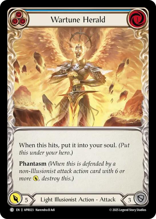 Wartune Herald (Blue) [APR023] (Armory Deck: Legends Prism) | Pegasus Games WI