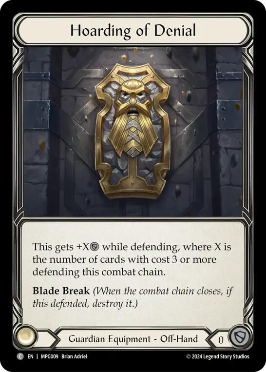Hoarding of Denial [MPG009] (Mastery Pack Guardian)  Cold Foil | Pegasus Games WI