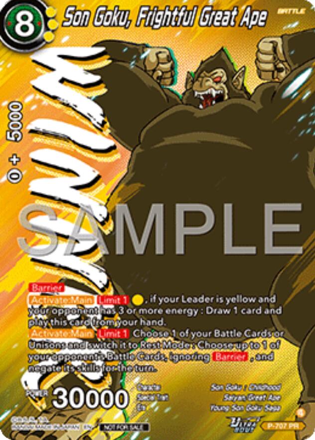 Son Goku, Frightful Great Ape (Ultra-Bout Series Tournament Pack Vol.13) (Winner) (P-707) [Tournament Promotion Cards] | Pegasus Games WI