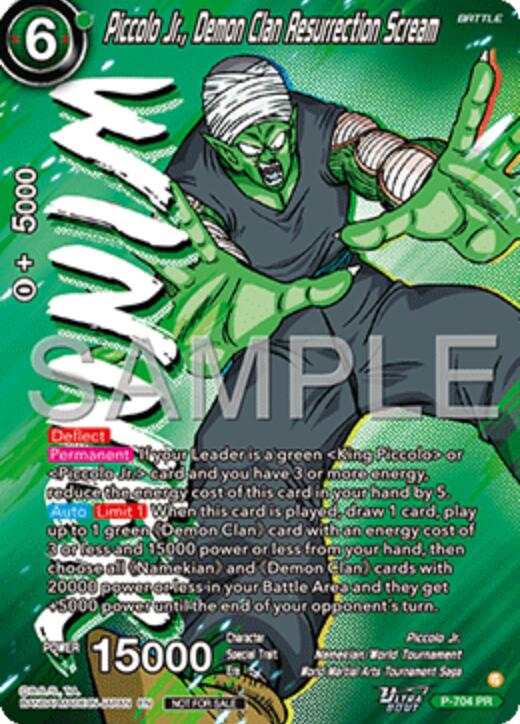 Piccolo Jr., Demon Clan Resurrection Scream (Ultra-Bout Series Tournament Pack Vol.13) (Winner) (P-704) [Tournament Promotion Cards] | Pegasus Games WI