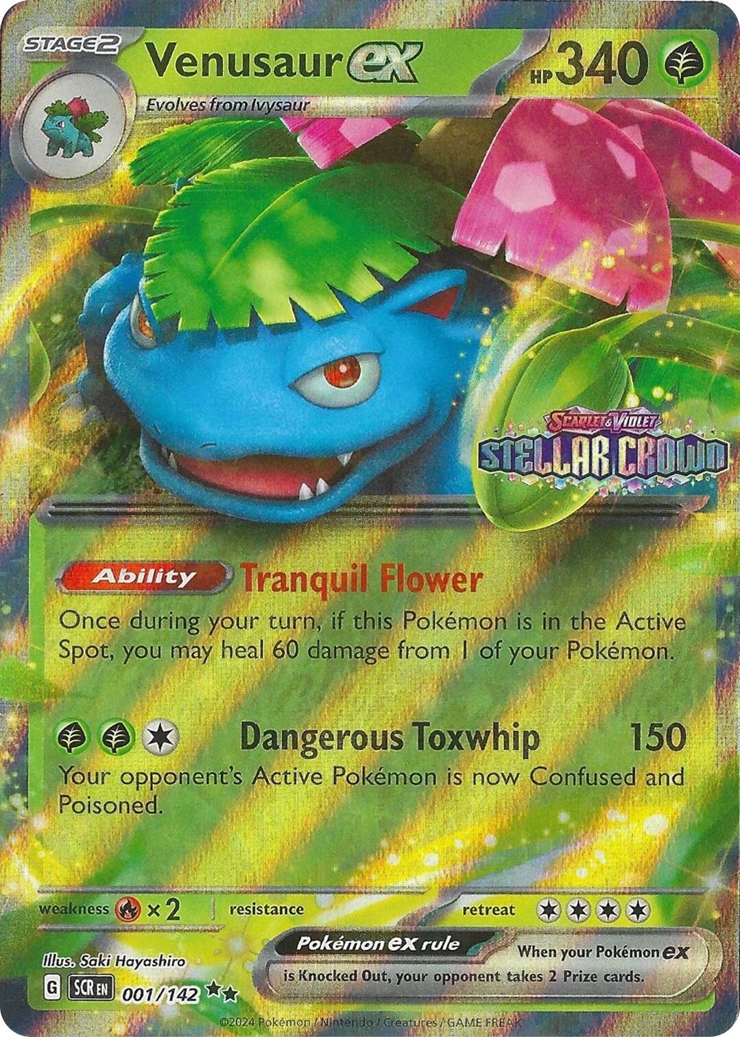Venusaur ex (001/142) (Stellar Crown Stamp) [Miscellaneous Cards] | Pegasus Games WI