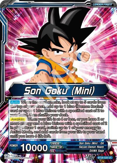 Son Goku (Mini) // SS Son Goku (Mini), New Adventure (SLR) (BT28-028) [Prismatic Clash] | Pegasus Games WI