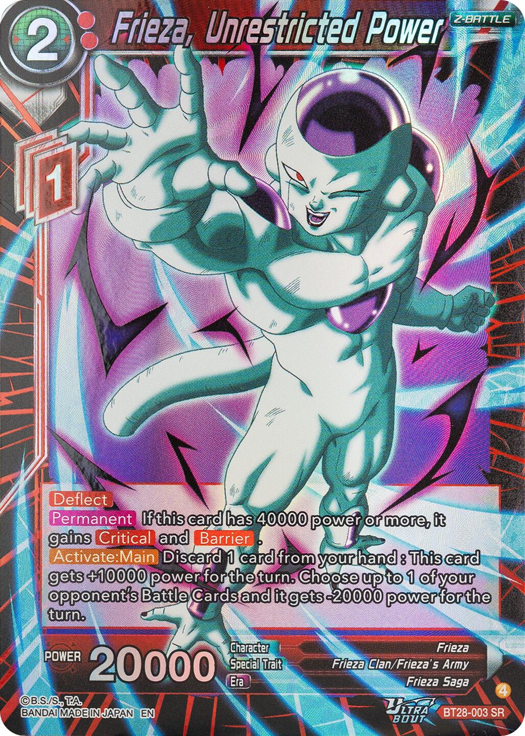 Frieza, Unrestricted Power (BT28-003) [Prismatic Clash] | Pegasus Games WI