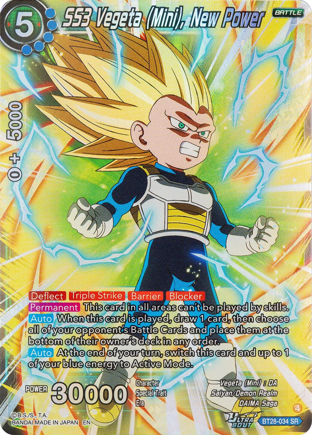 SS3 Vegeta (Mini), New Power (BT28-034) [Prismatic Clash] | Pegasus Games WI