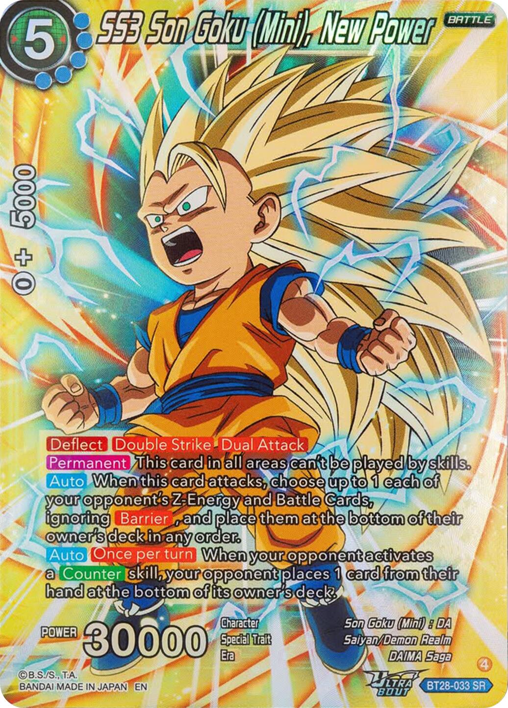 SS3 Son Goku (Mini), New Power (BT28-033) [Prismatic Clash] | Pegasus Games WI