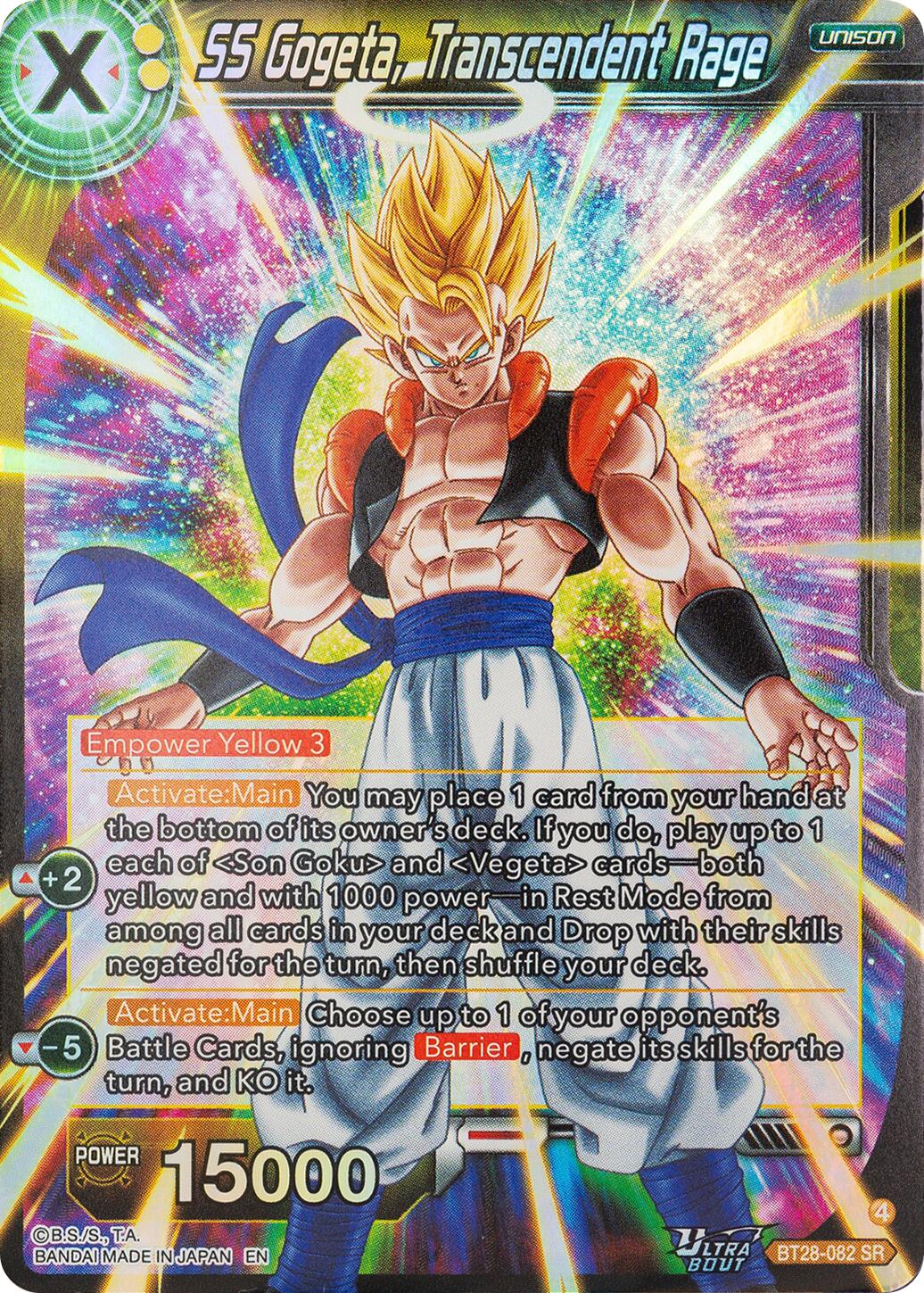 SS Gogeta, Transcendent Rage (BT28-082) [Prismatic Clash] | Pegasus Games WI