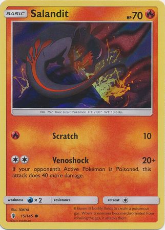 Salandit (15/145) (Collection Promo) [Sun & Moon: Guardians Rising] | Pegasus Games WI
