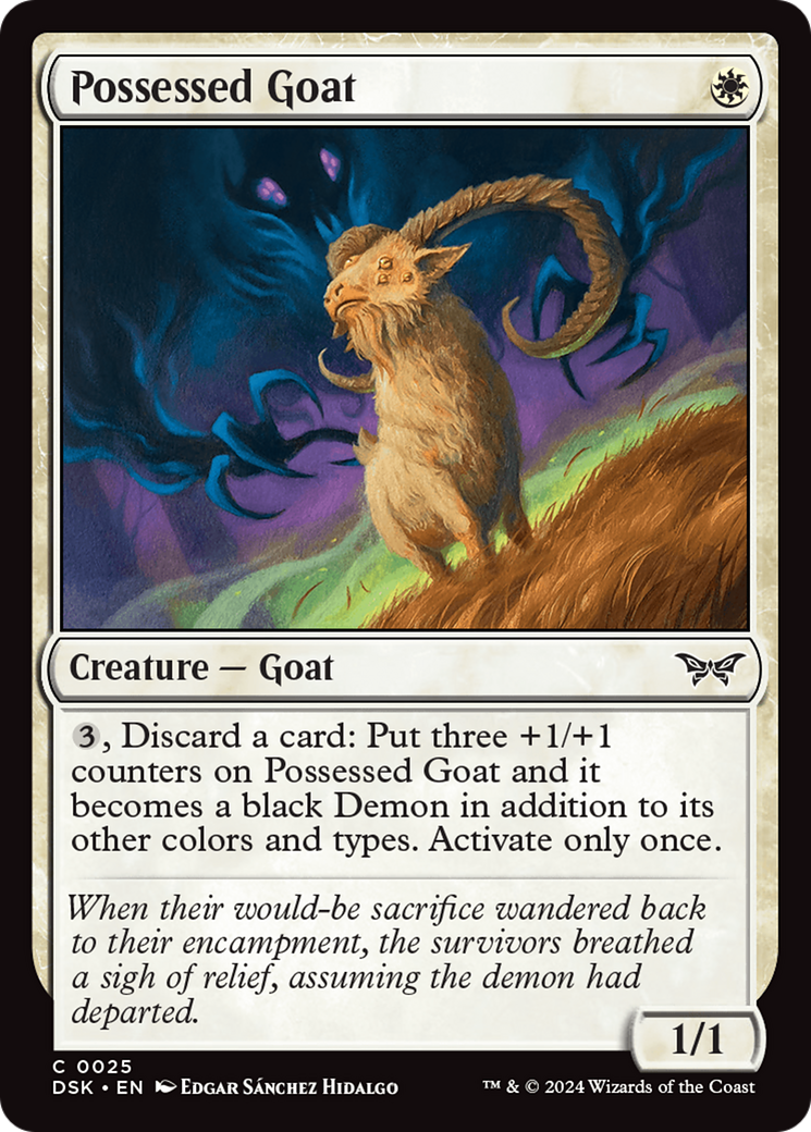 Possessed Goat [Duskmourn: House of Horror] | Pegasus Games WI