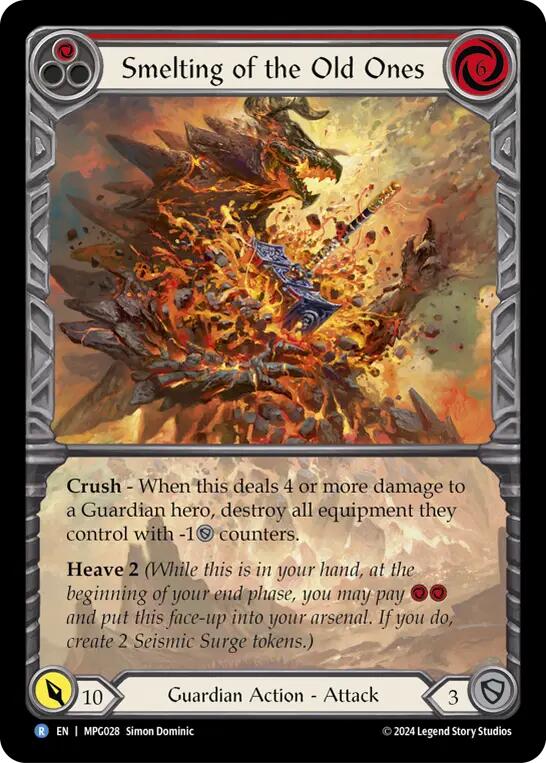 Smelting of the Old Ones (Extended Art) [MPG028] (Mastery Pack Guardian)  Rainbow Foil | Pegasus Games WI